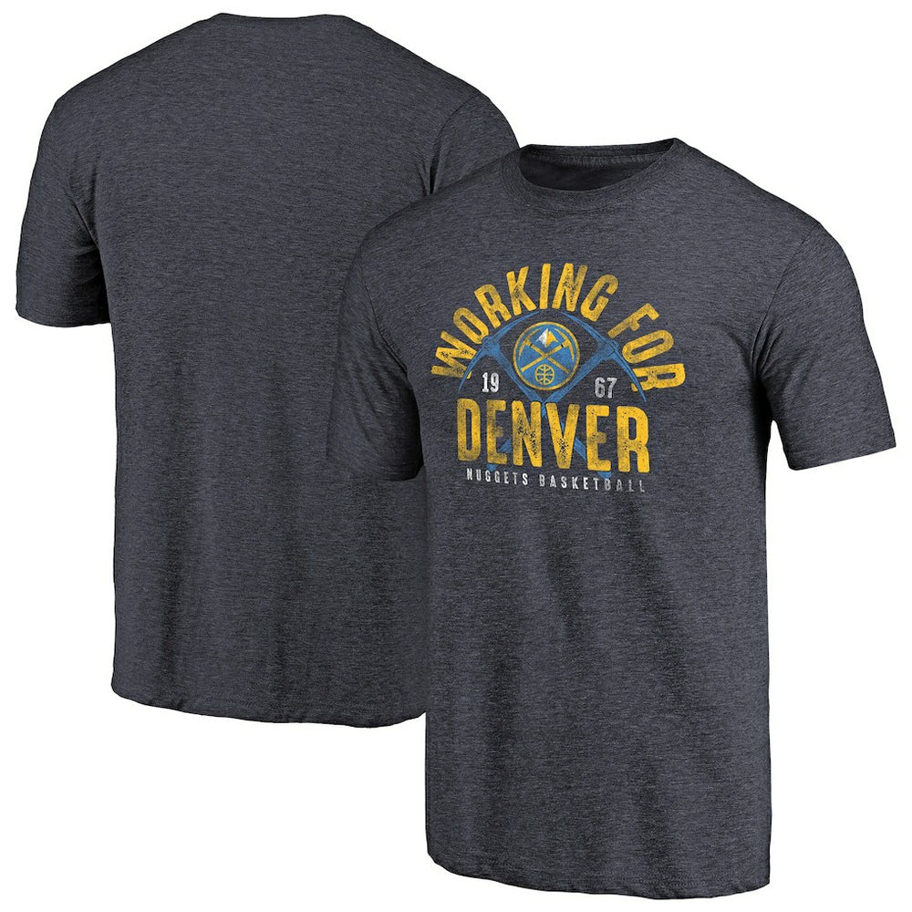 Denver Nuggets Working for Denver Hometown Collection Tri-Blend T-Shirt Navy