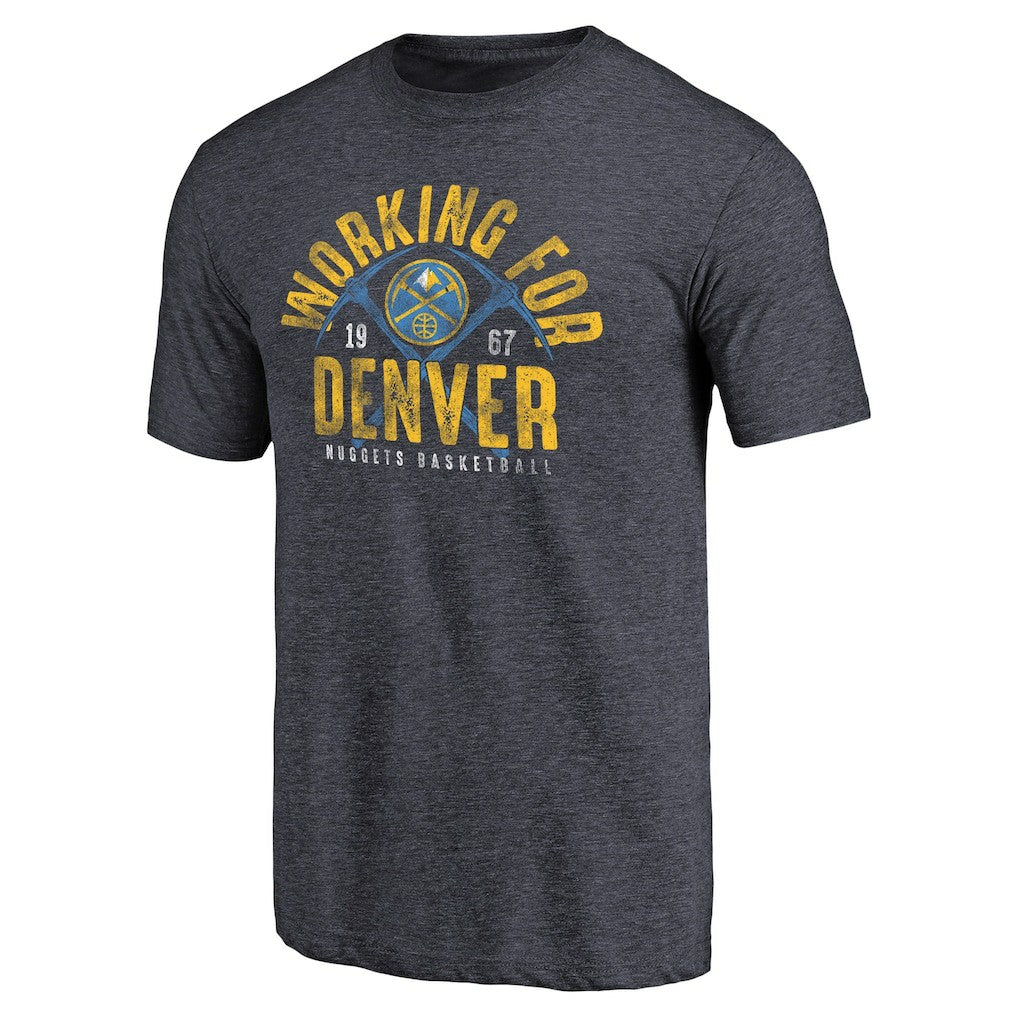 Denver Nuggets Working for Denver Hometown Collection Tri-Blend T-Shirt Navy