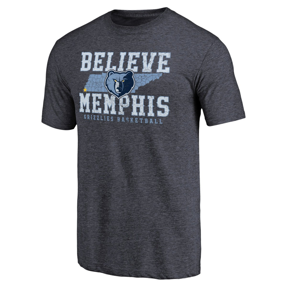 Memphis Grizzlies Believe Memphis Hometown Collection Tri-Blend T-Shirt Navy