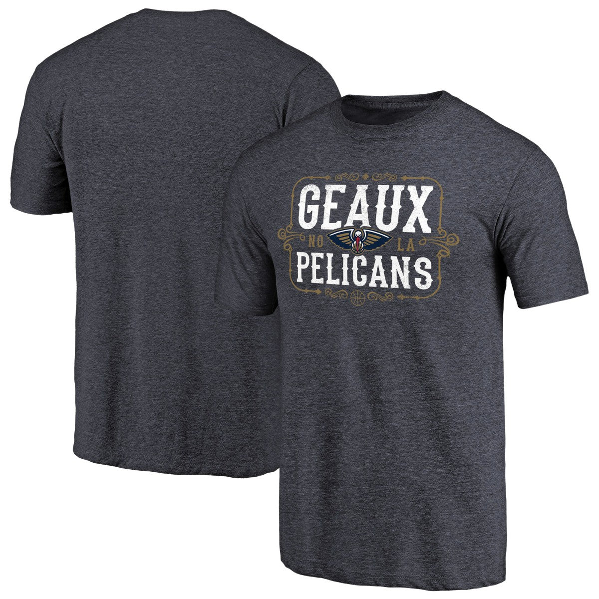 New Orleans Pelicans Geaux Pelicans Hometown Collection Tri-Blend T-Shirt Navy