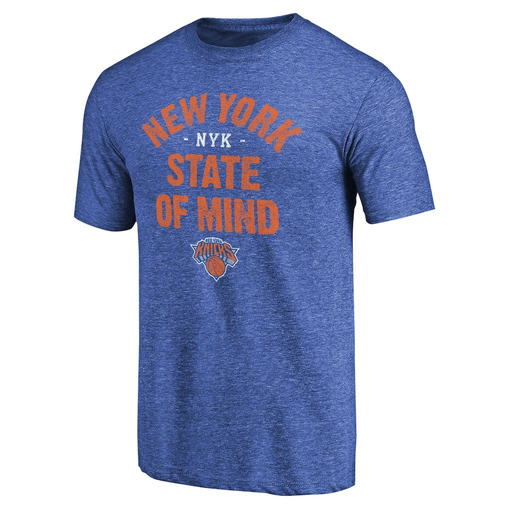 New York Knicks New York State Hometown Collection Tri-Blend T-Shirt Royal