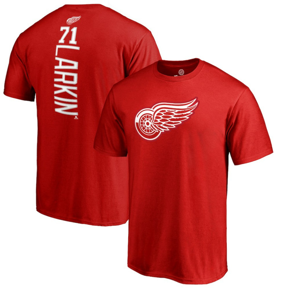 Dylan Larkin Detroit Red Wings Team Logo Backer Name & Number T-Shirt - Red | NHL discount