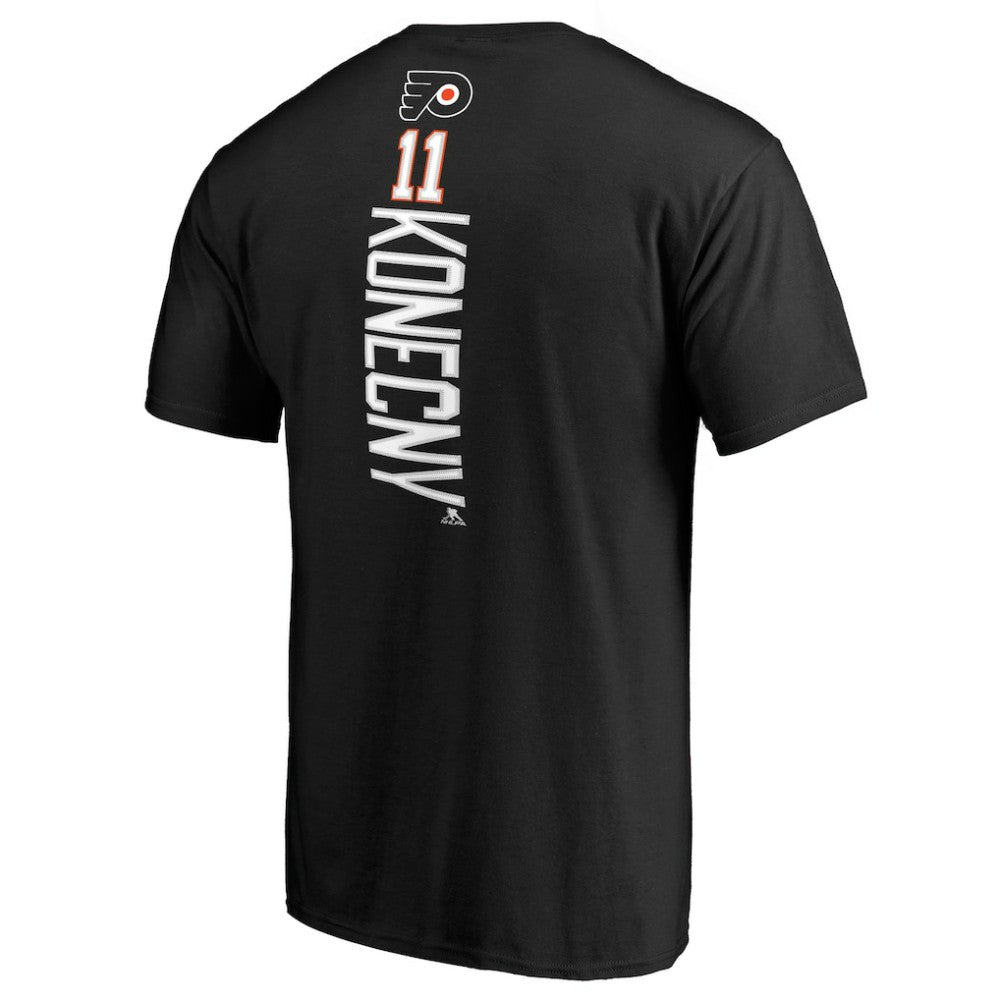 Travis Konecny Philadelphia Flyers Team Logo Backer Name & Number T-Shirt - Black | NHL online
