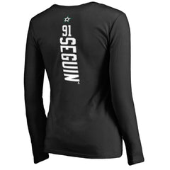 Tyler Seguin Dallas Stars Women's Backer Name & Number Slim Fit Long Sleeve V-Neck T-Shirt - Black | NHL near me