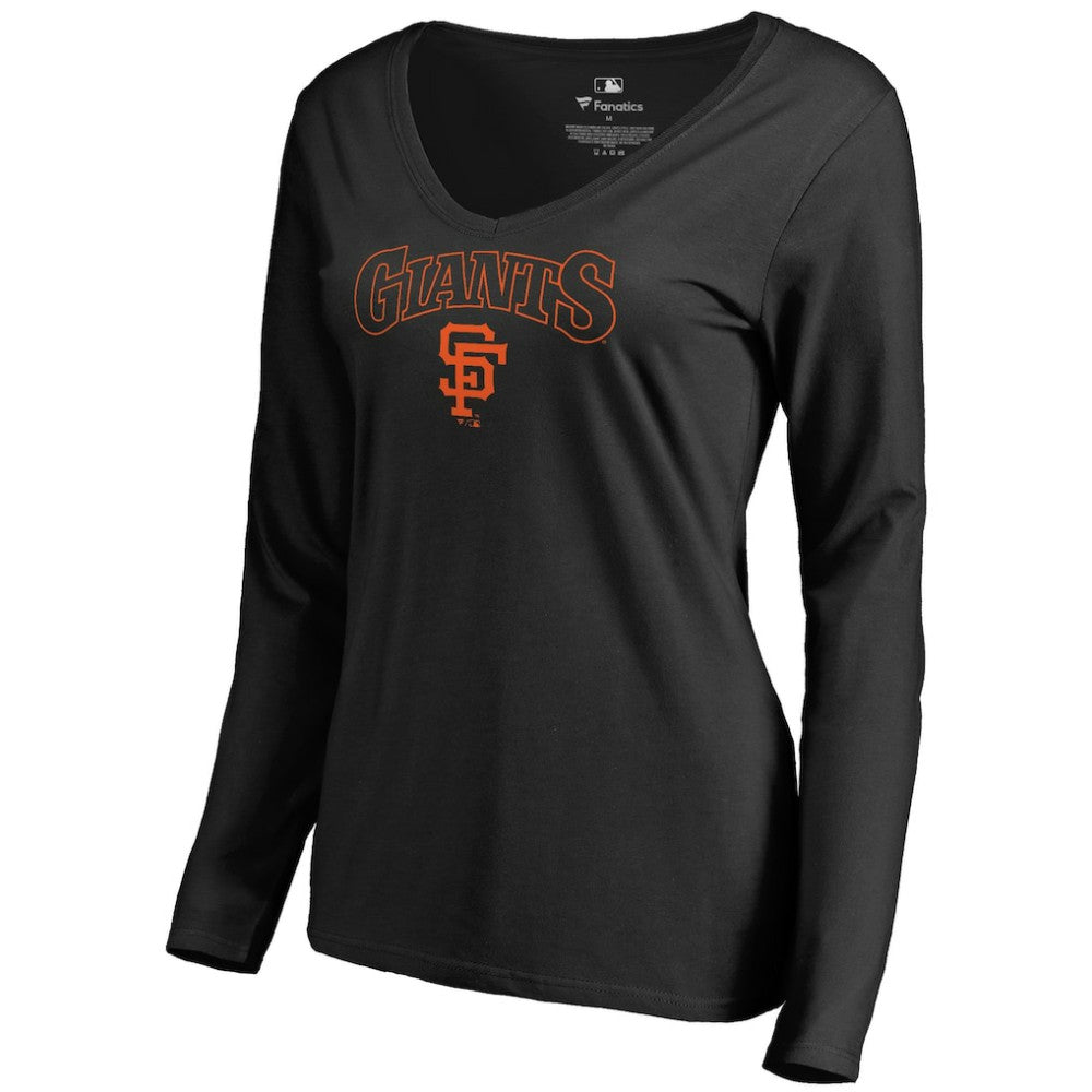 San Francisco Giants Women's Cooperstown Collection Wahconah Long Sleeve V-Neck T-Shirt Online