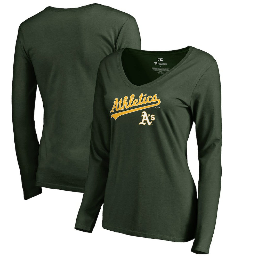 Athletics Women's Team Lockup Slim Fit Long Sleeve V-Neck T-Shirt Discount