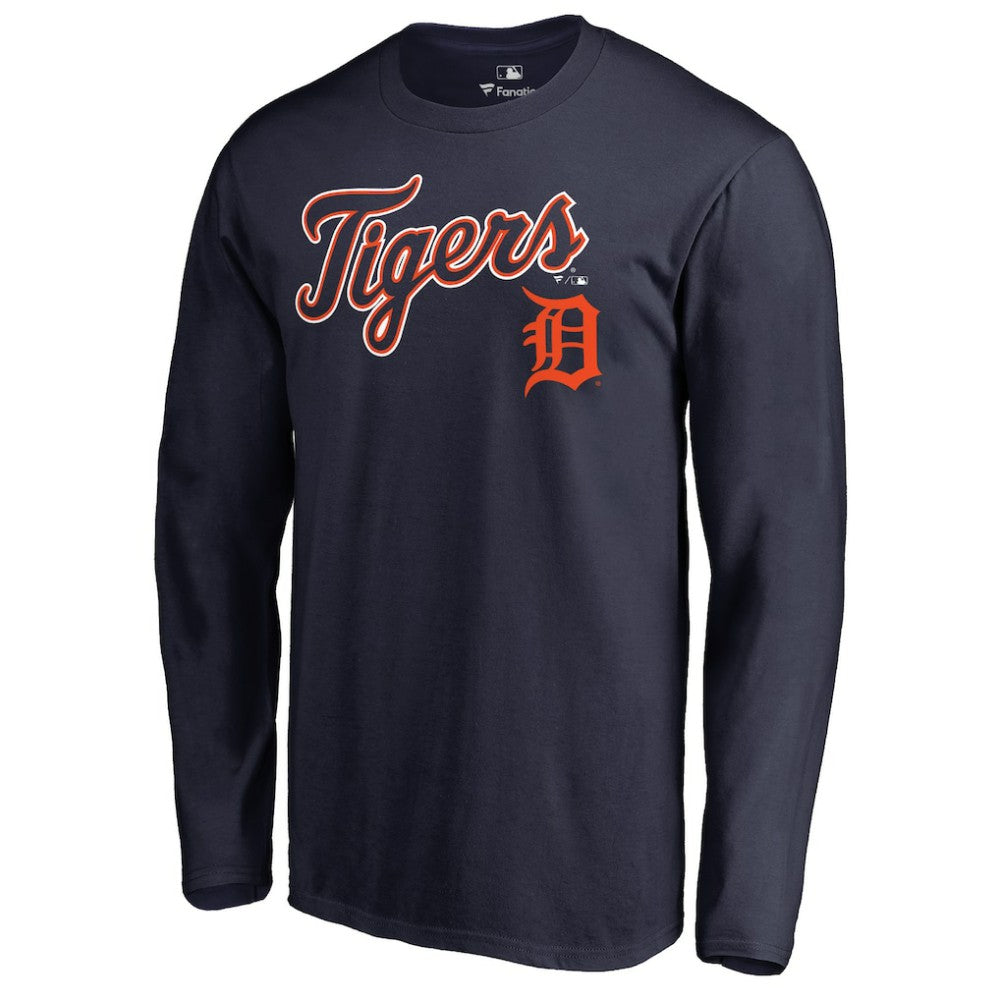 Detroit Tigers Team Lockup Long Sleeve T-Shirt Sale