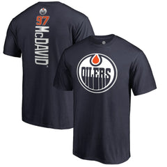 Connor McDavid Edmonton Oilers Backer Name & Number T-Shirt - Navy | NHL online