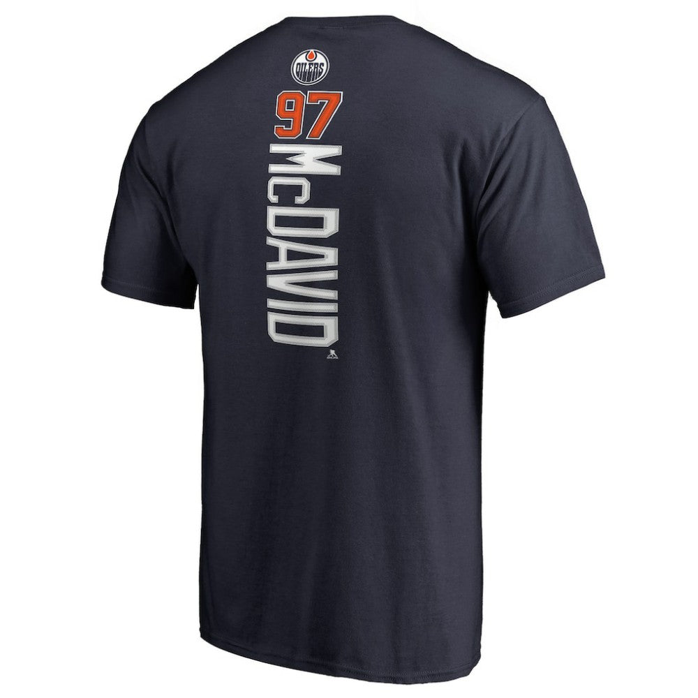 Connor McDavid Edmonton Oilers Backer Name & Number T-Shirt - Navy | NHL online