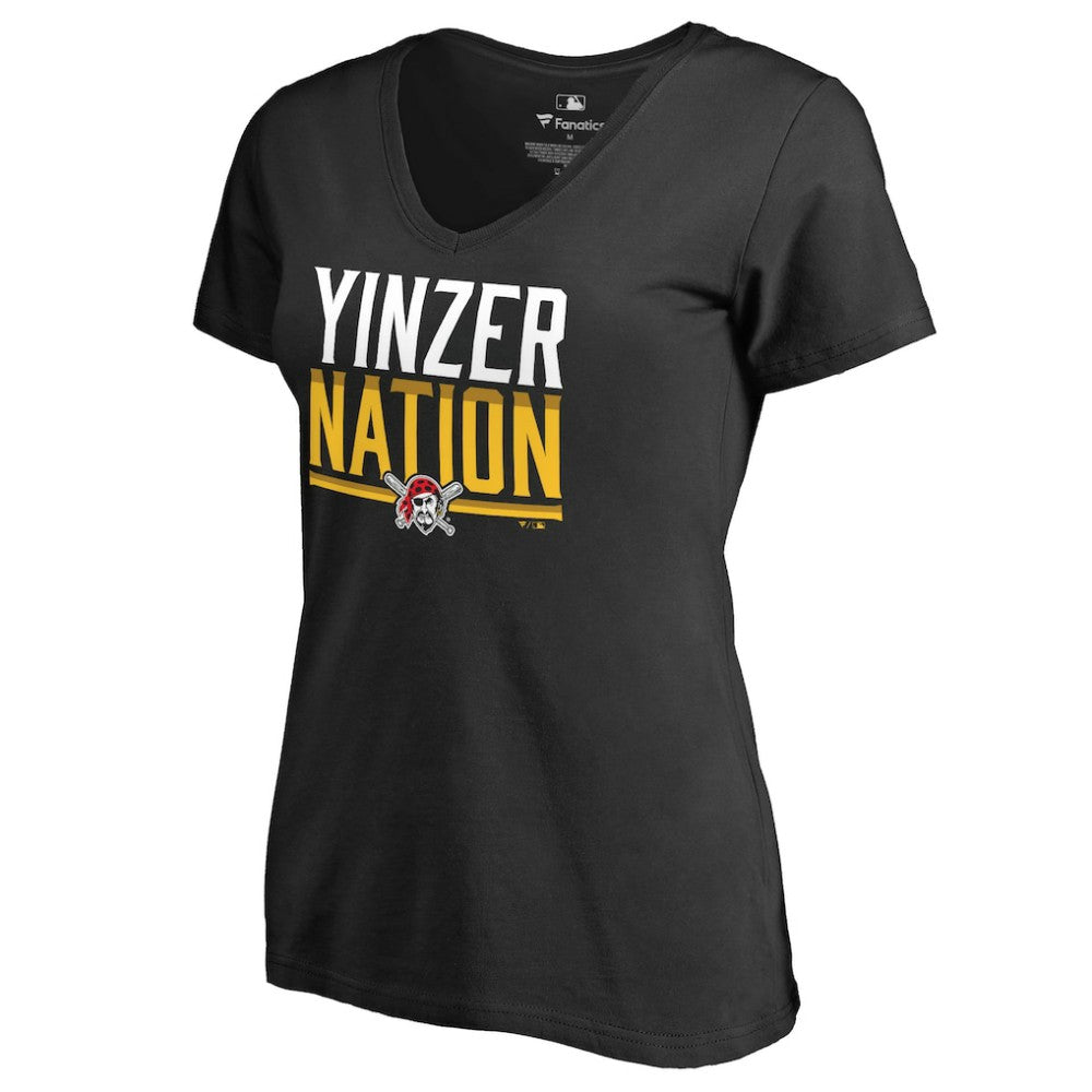 Pittsburgh Pirates Women's Hometown Collection Yinzer Nation V-Neck T-Shirt Discount