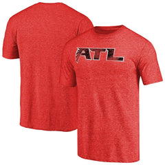 Atlanta Falcons Distressed Alternate Logo Secondary Tri-Blend T-Shirt - Red - NFL