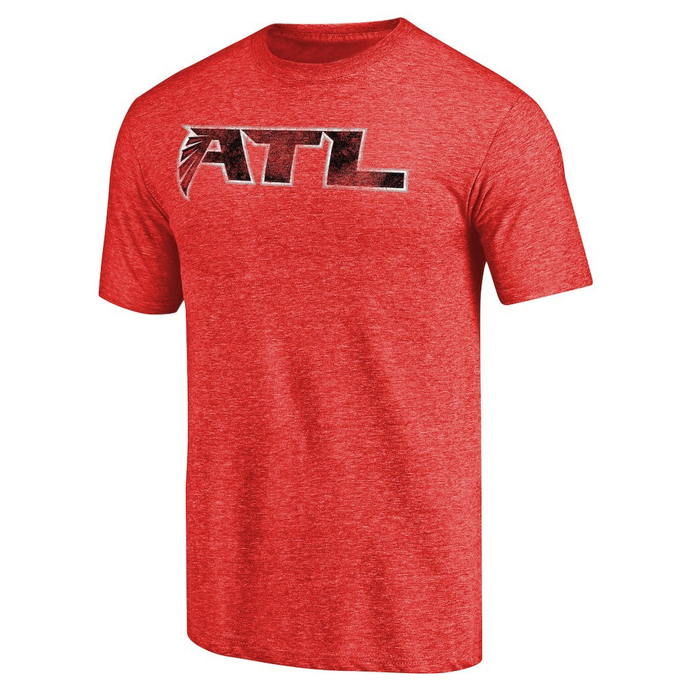 Atlanta Falcons Distressed Alternate Logo Secondary Tri-Blend T-Shirt - Red - NFL