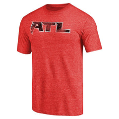 Atlanta Falcons Distressed Alternate Logo Secondary Tri-Blend T-Shirt - Red - NFL