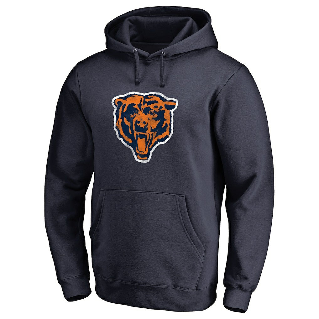 Chicago Bears Throwback Logo Pullover Hoodie - Navy - NFL