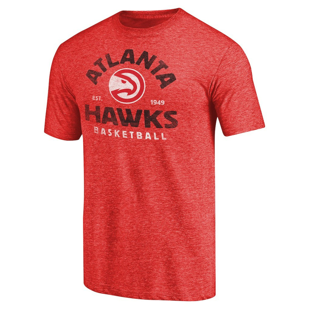 Atlanta Hawks Vintage Arch Tri-Blend T-Shirt Red