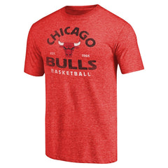 Chicago Bulls Vintage Arch Tri-Blend T-Shirt Red