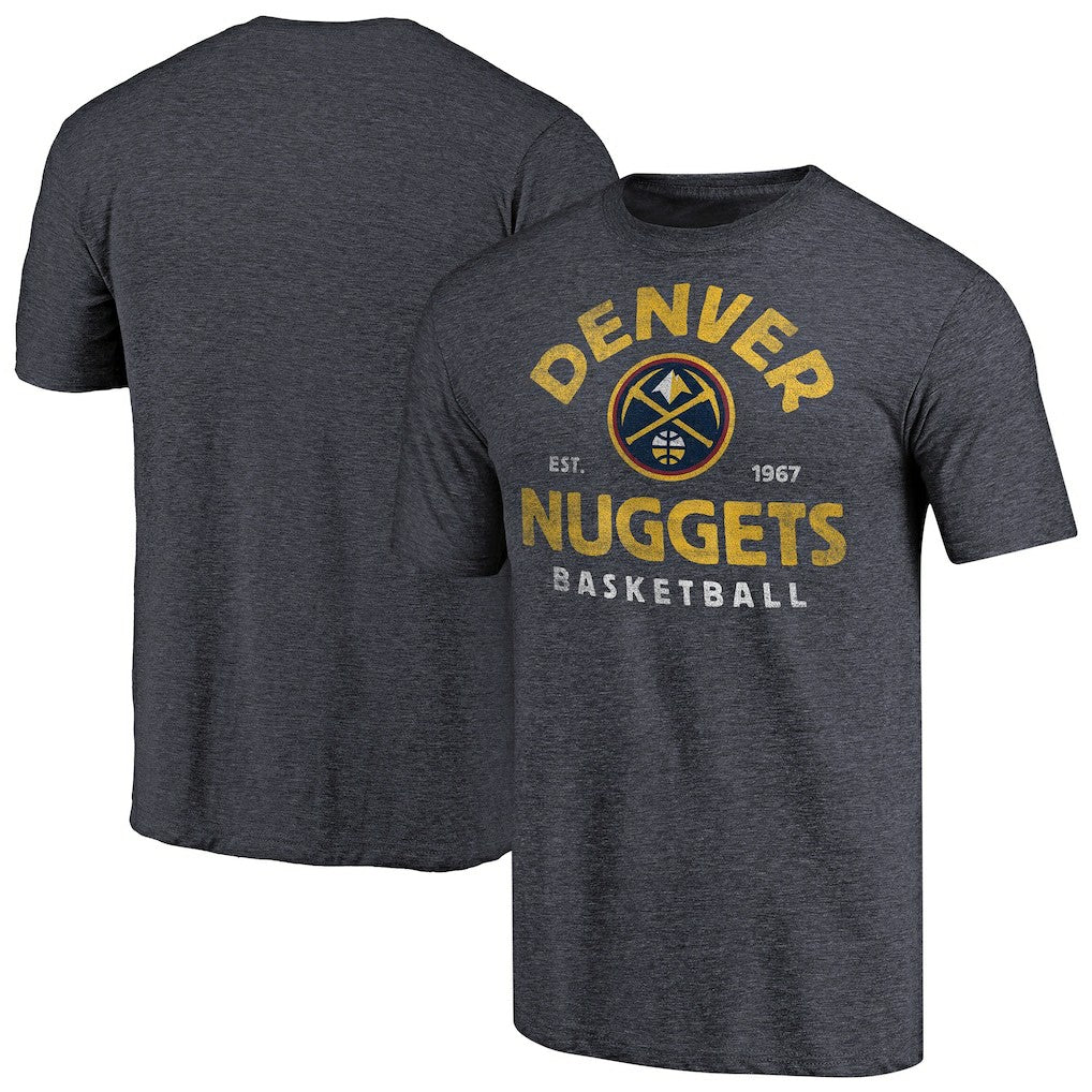 Denver Nuggets Vintage Arch Tri-Blend T-Shirt Navy