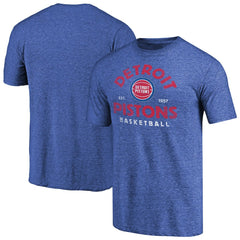 Detroit Pistons Vintage Arch Tri-Blend T-Shirt Royal