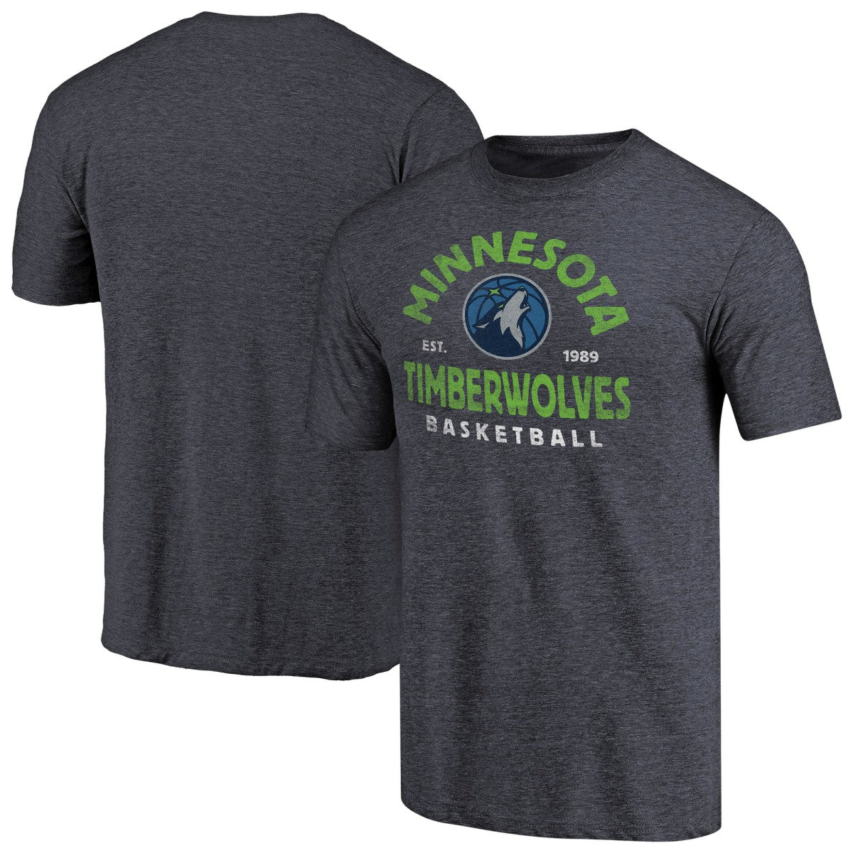 Minnesota Timberwolves Vintage Arch Tri-Blend T-Shirt Navy