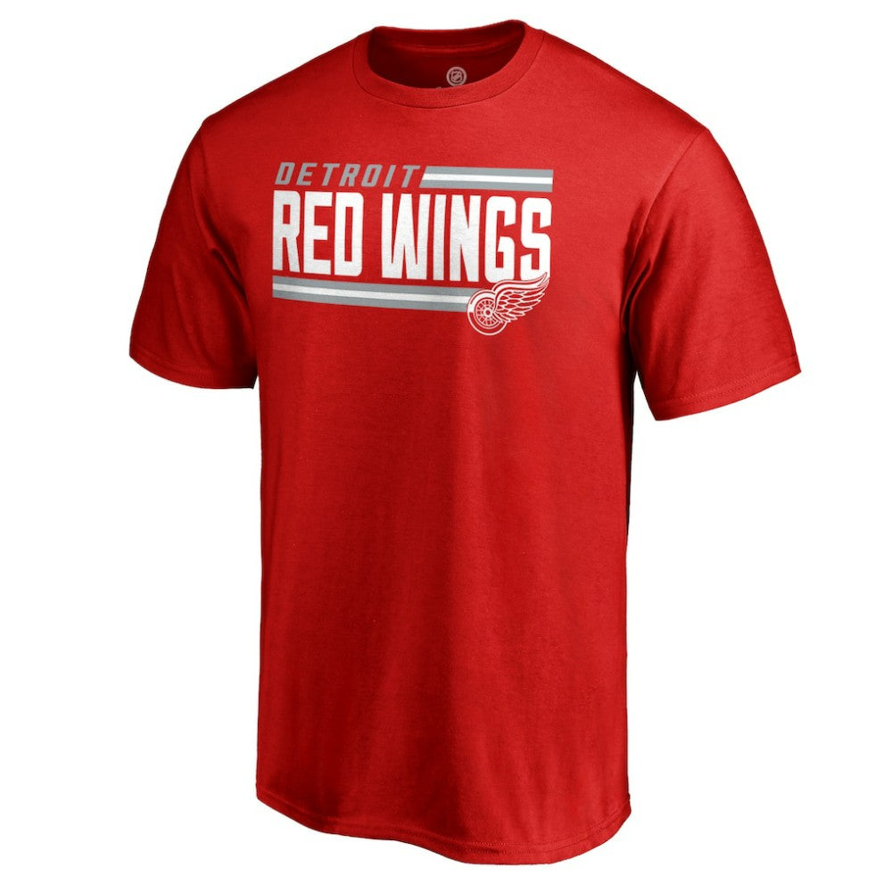 Detroit Red Wings Iconic Collection On Side Stripe T-Shirt - Red | NHL near me