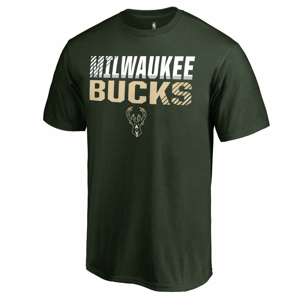 Milwaukee Bucks Fade Out T-Shirt Hunter Green
