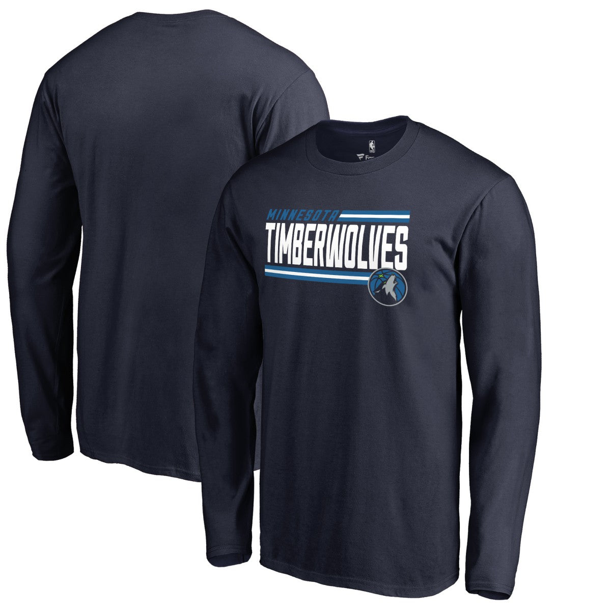 Minnesota Timberwolves Onside Stripe Long Sleeve T-Shirt Navy