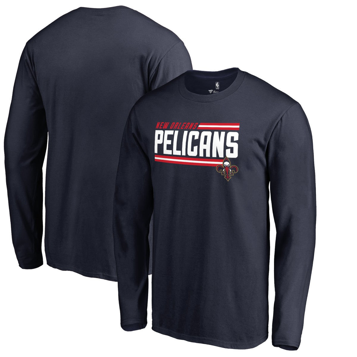 New Orleans Pelicans Onside Stripe Long Sleeve T-Shirt Navy