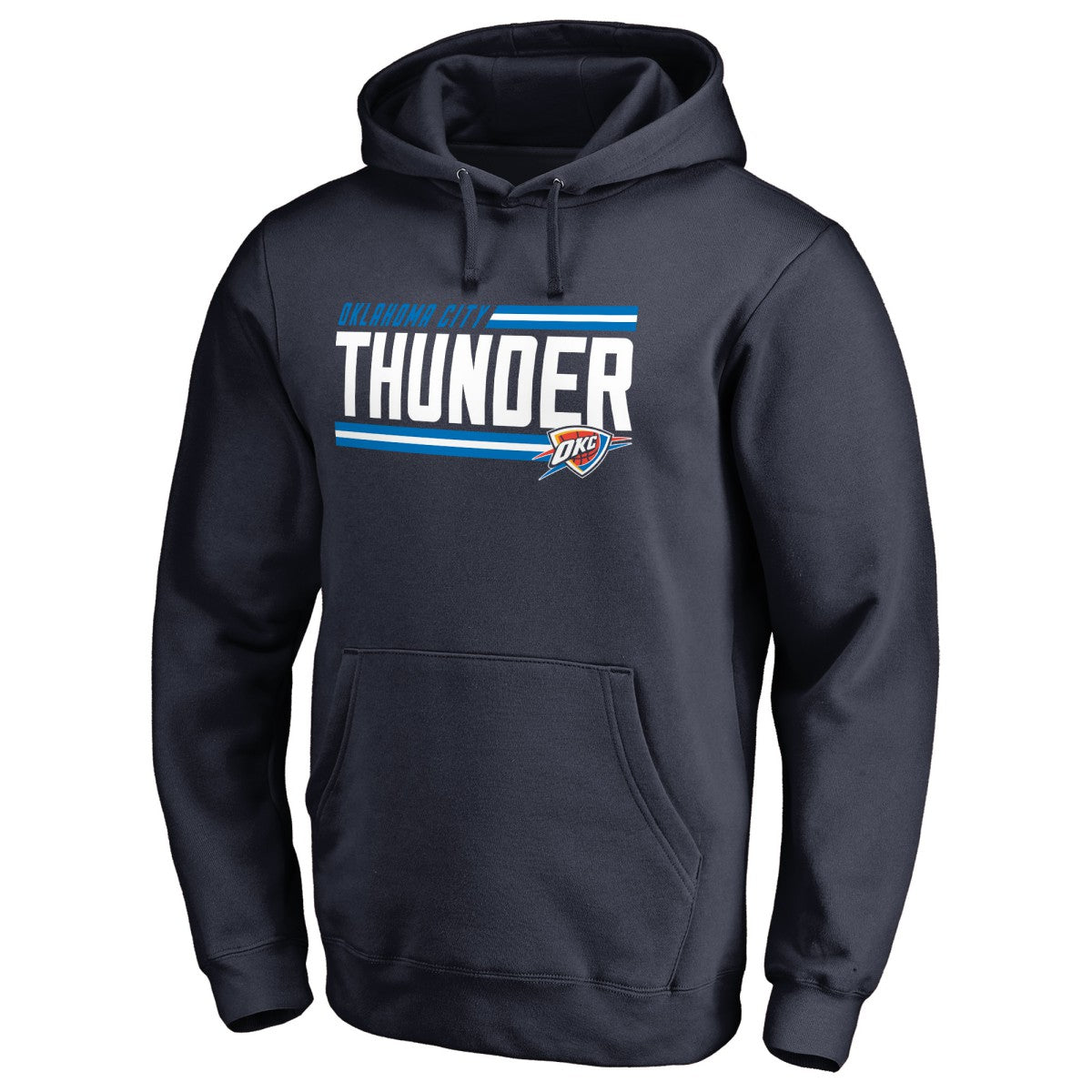 Oklahoma City Thunder Onside Stripe Pullover Hoodie Navy