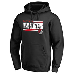 Portland Trail Blazers Onside Stripe Pullover Hoodie Black