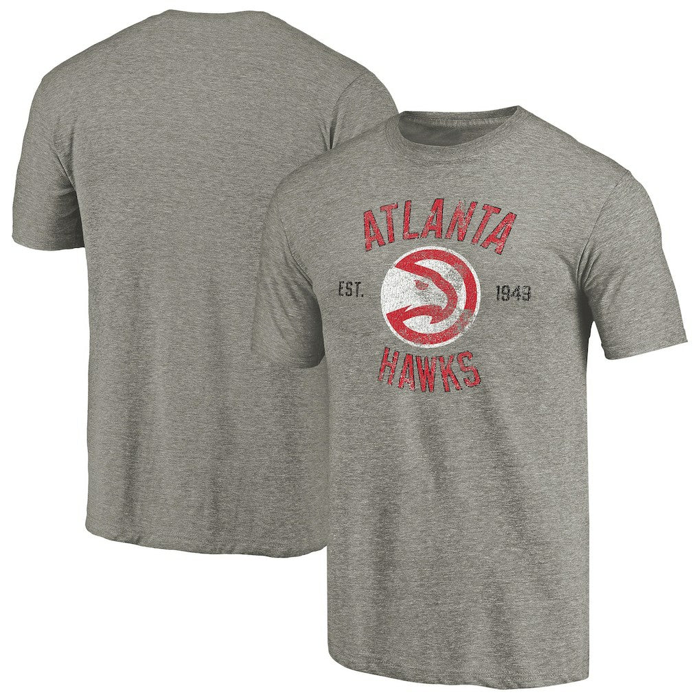 Atlanta Hawks Team Heritage Tri-Blend T-Shirt Gray