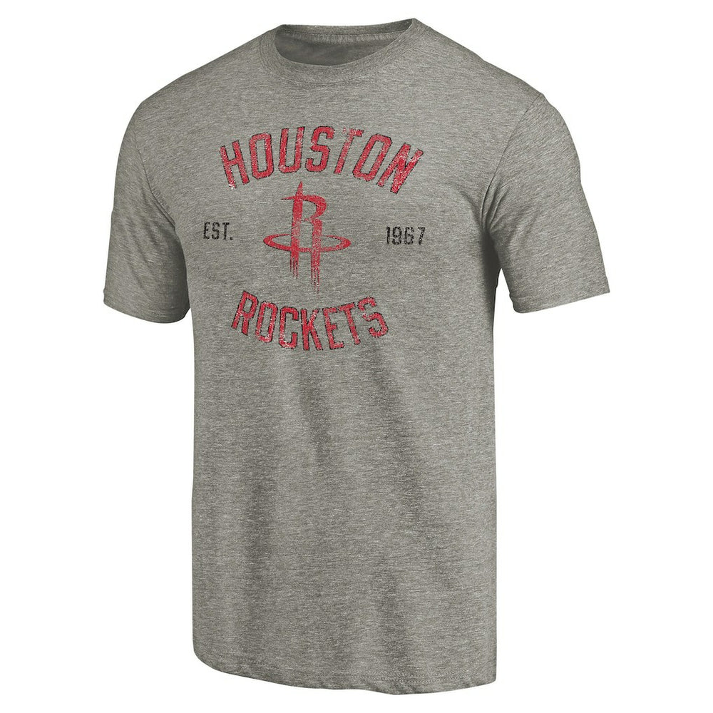 Houston Rockets Team Heritage Tri-Blend T-Shirt Gray