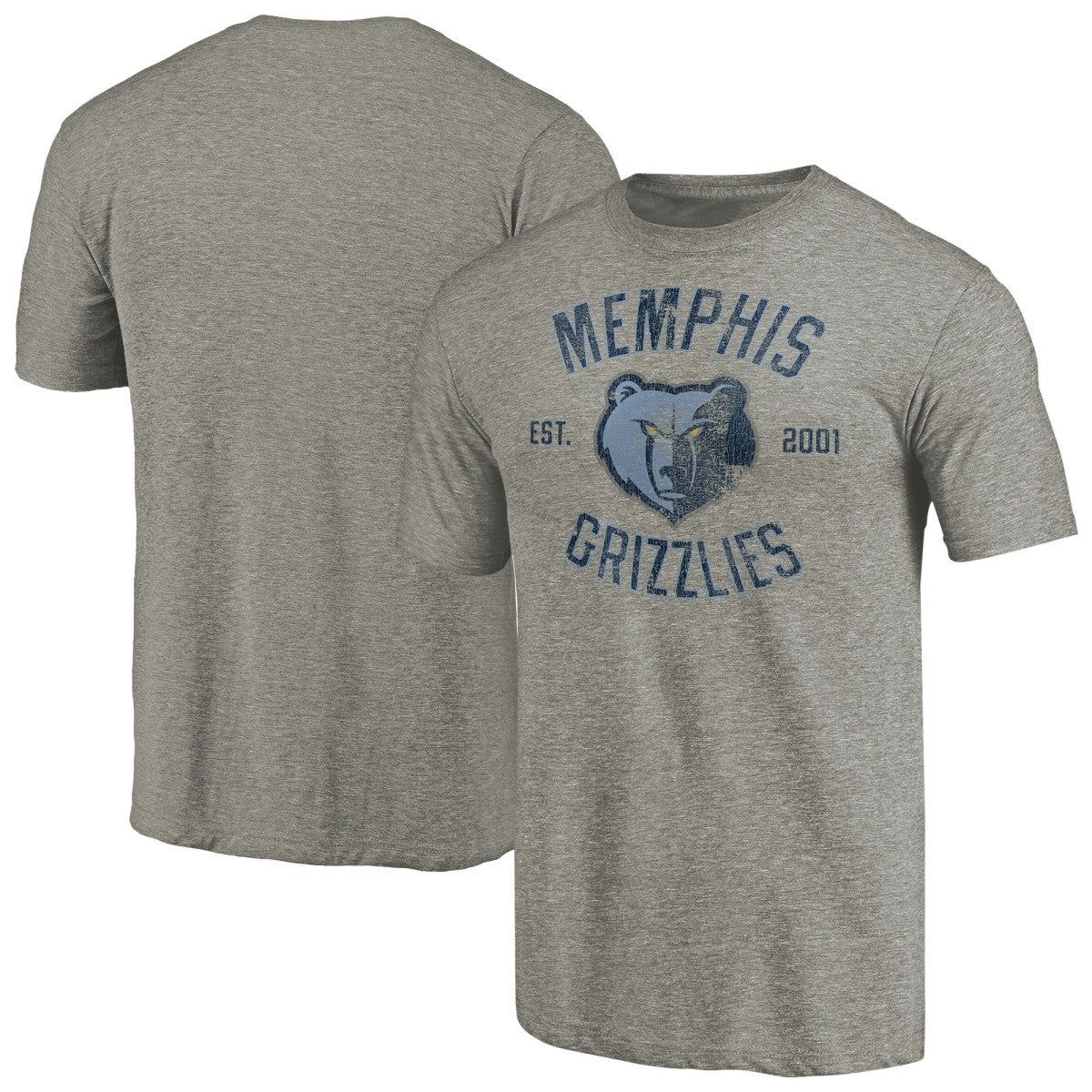 Memphis Grizzlies Team Heritage Tri-Blend T-Shirt Gray