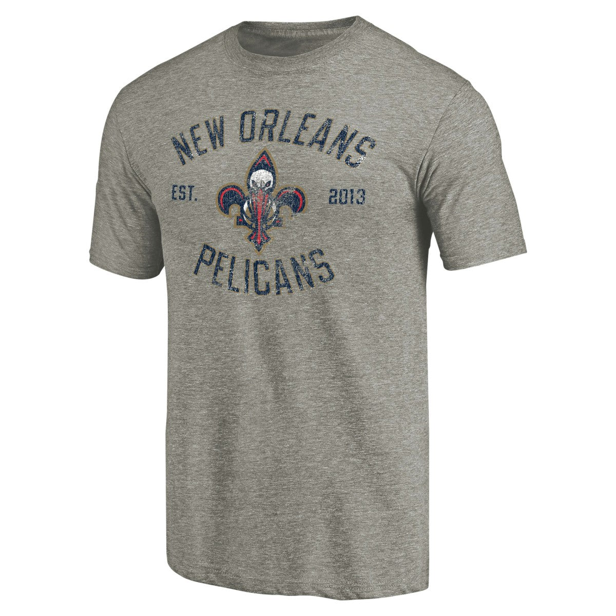 New Orleans Pelicans Team Heritage Tri-Blend T-Shirt Gray