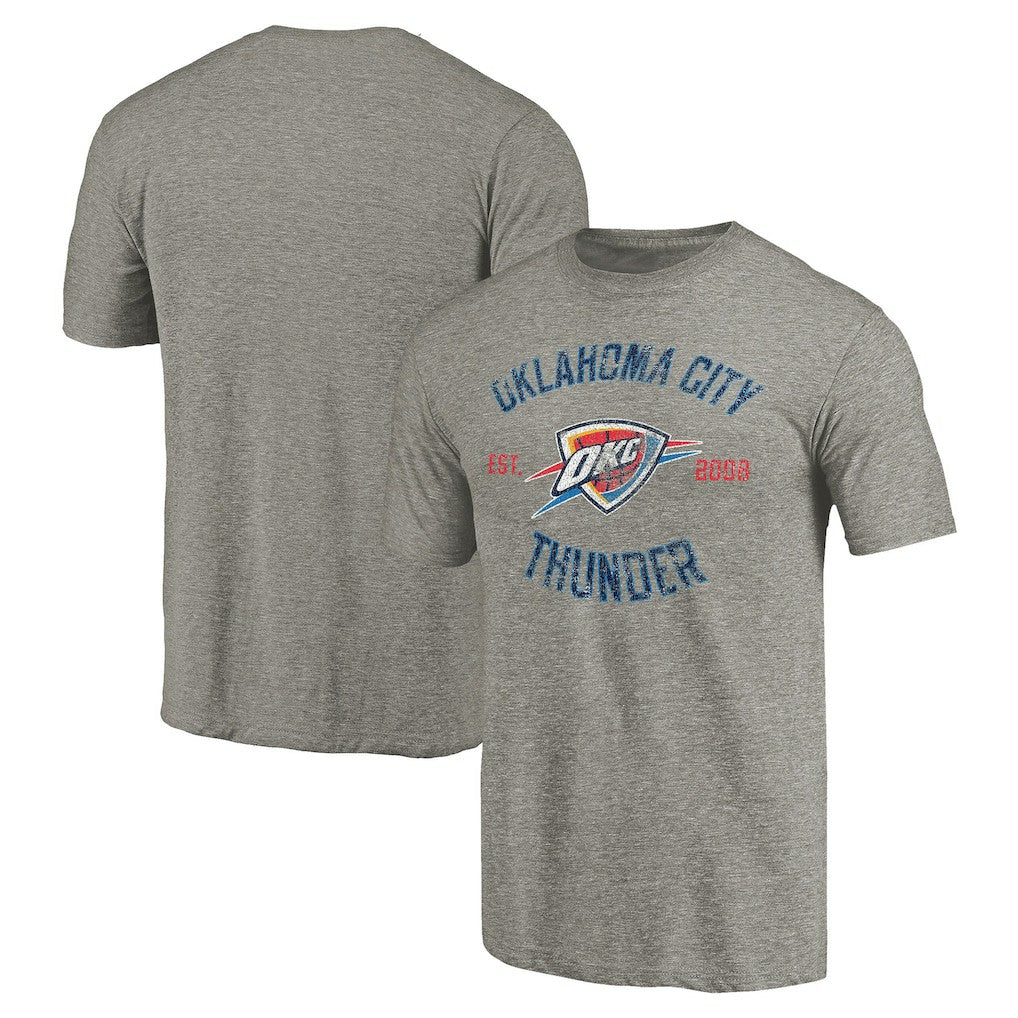 Oklahoma City Thunder Team Heritage Tri-Blend T-Shirt Gray