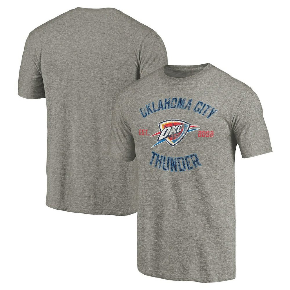 Oklahoma City Thunder Team Heritage Tri-Blend T-Shirt Gray