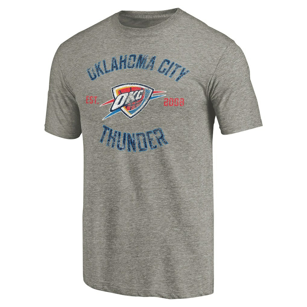 Oklahoma City Thunder Team Heritage Tri-Blend T-Shirt Gray