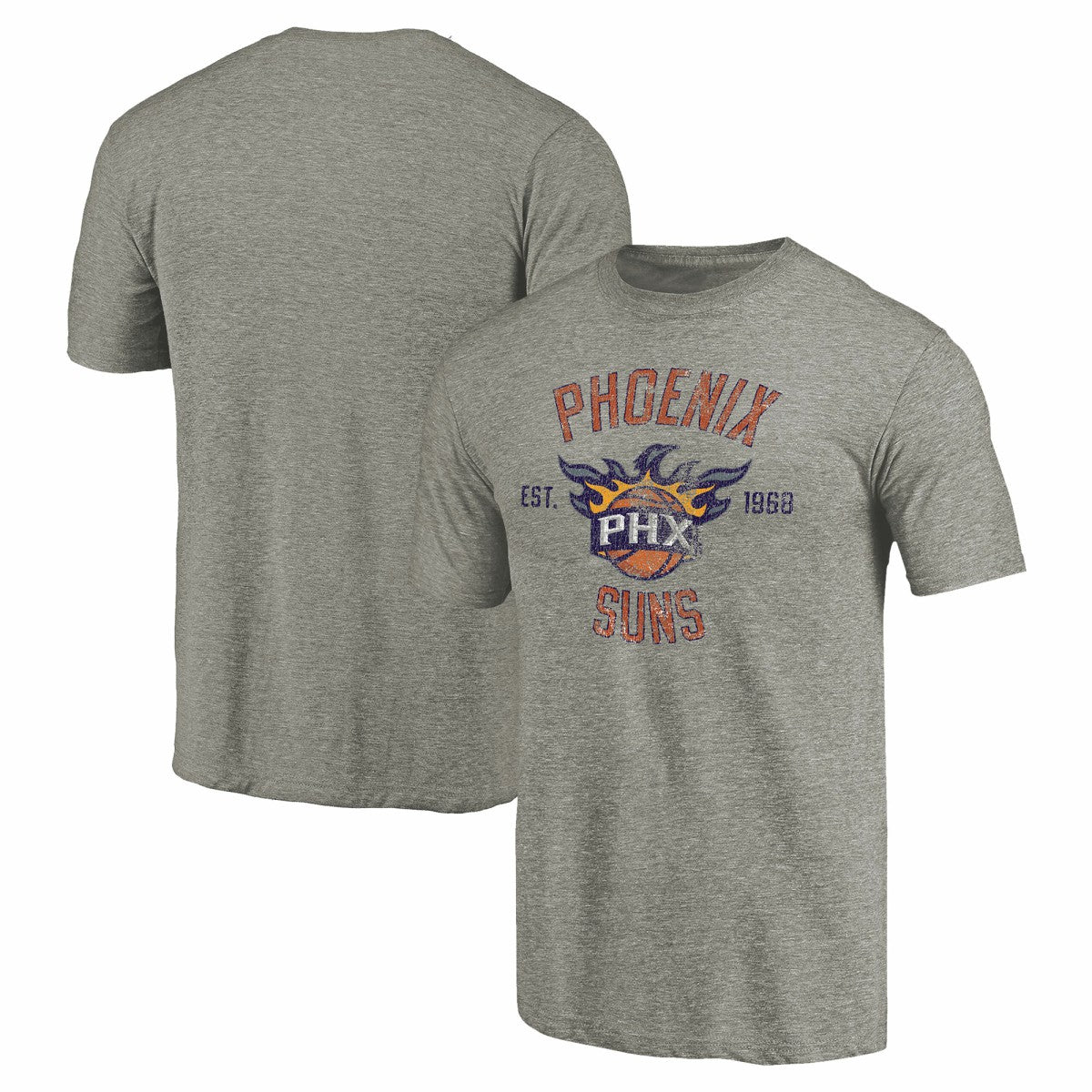 Phoenix Suns Team Heritage Tri-Blend T-Shirt Gray