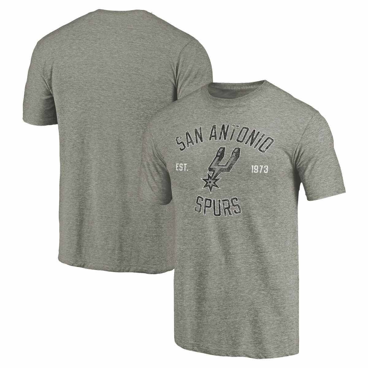 San Antonio Spurs Team Heritage Tri-Blend T-Shirt Gray