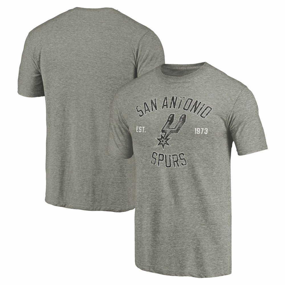 San Antonio Spurs Team Heritage Tri-Blend T-Shirt Gray