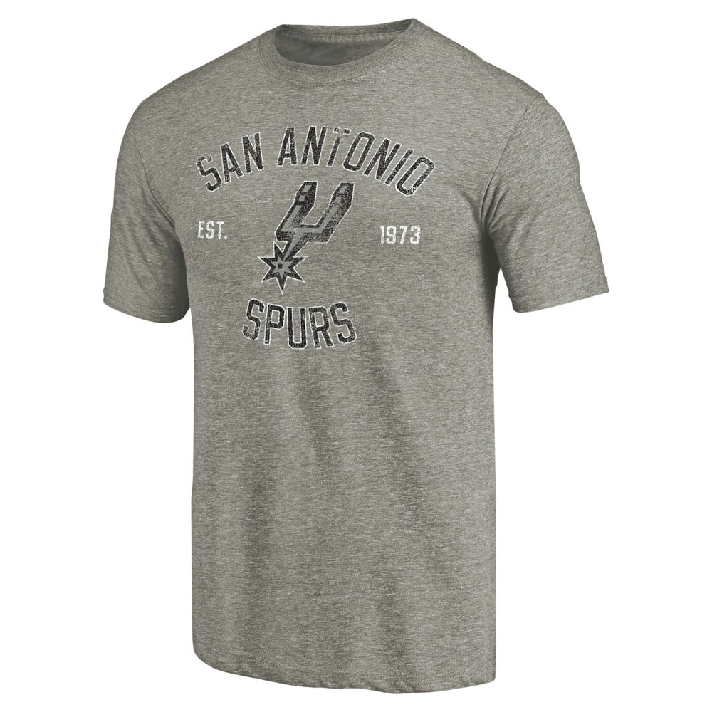San Antonio Spurs Team Heritage Tri-Blend T-Shirt Gray