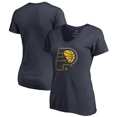 Indiana Pacers Women's X-Ray Slim Fit V-Neck T-Shirt Navy