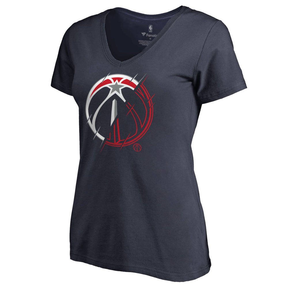 Washington Wizards Women's X-Ray Slim Fit V-Neck T-Shirt Navy