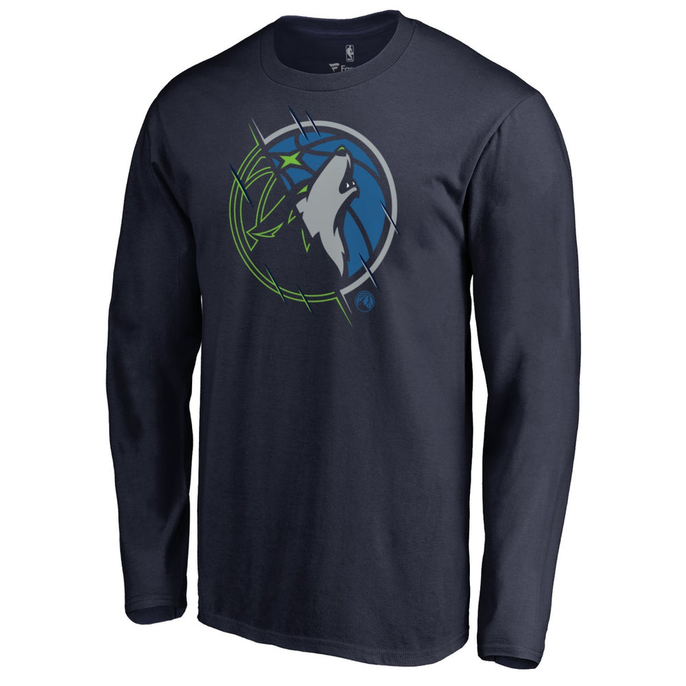 Minnesota Timberwolves X-Ray Long Sleeve T-Shirt Navy