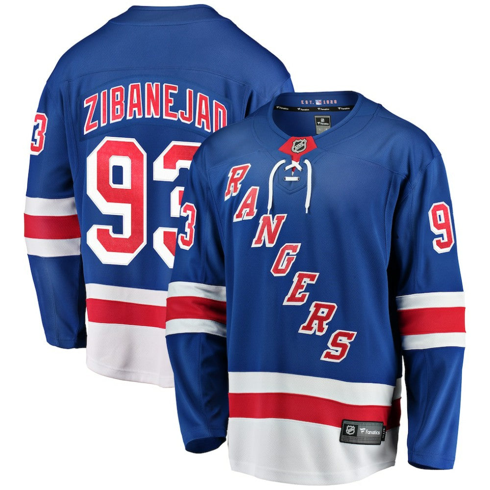Mika Zibanejad New York Rangers Fanatics Home Breakaway Player Jersey - Blue | Fanatics sale