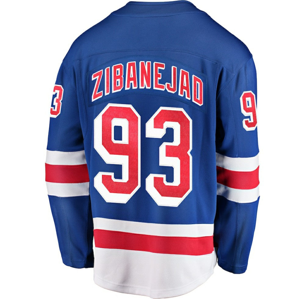 Mika Zibanejad New York Rangers Fanatics Home Breakaway Player Jersey - Blue | Fanatics sale