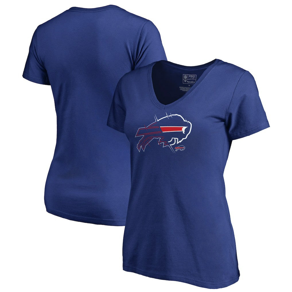 Buffalo Bills Women's X-Ray Slim Fit V-Neck T-Shirt - Royal - NFL