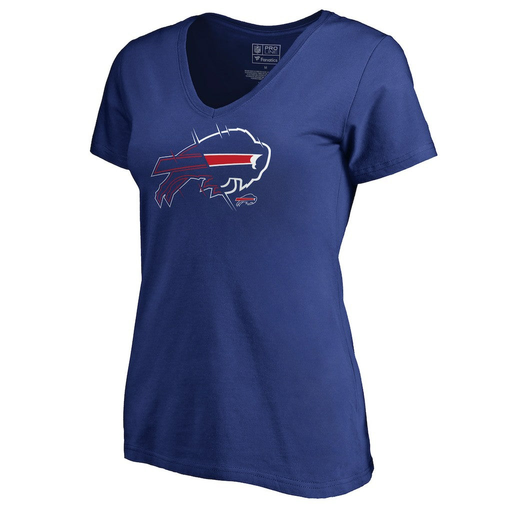 Buffalo Bills Women's X-Ray Slim Fit V-Neck T-Shirt - Royal - NFL