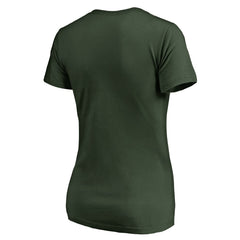 Green Bay Packers Women's X-Ray Slim Fit V-Neck T-Shirt - Green - NFL