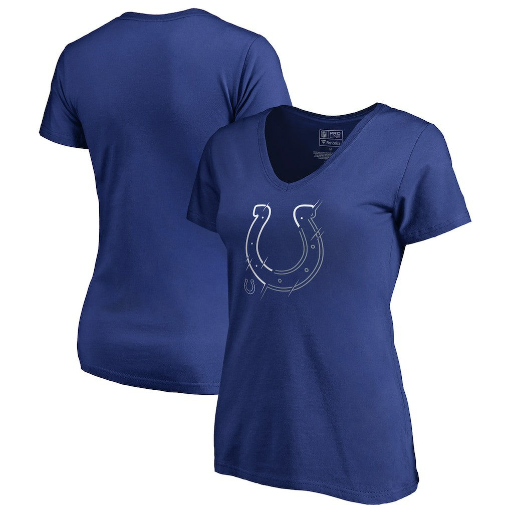 Indianapolis Colts Women's X-Ray Slim Fit V-Neck T-Shirt - Royal - NFL