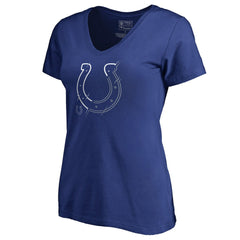 Indianapolis Colts Women's X-Ray Slim Fit V-Neck T-Shirt - Royal - NFL